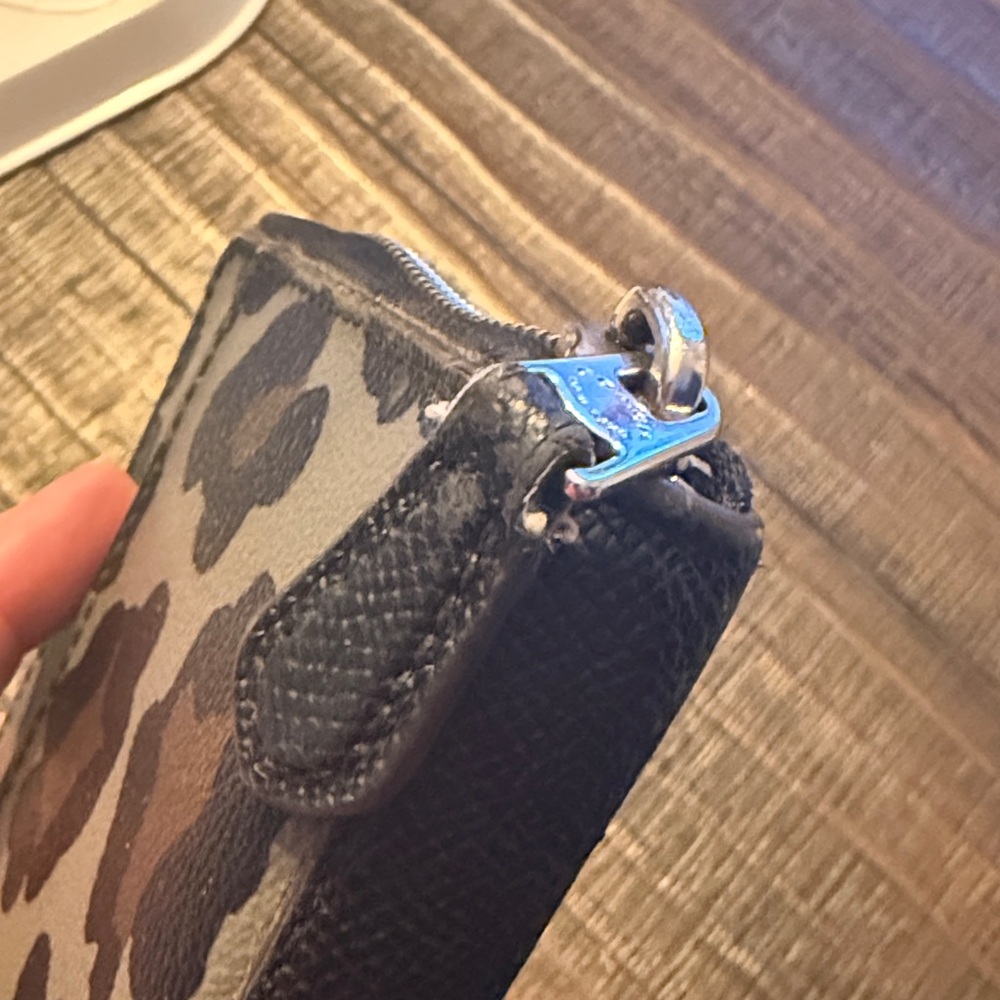 Coach Tan and Black Animal Print Wallet - Picture 10 of 10